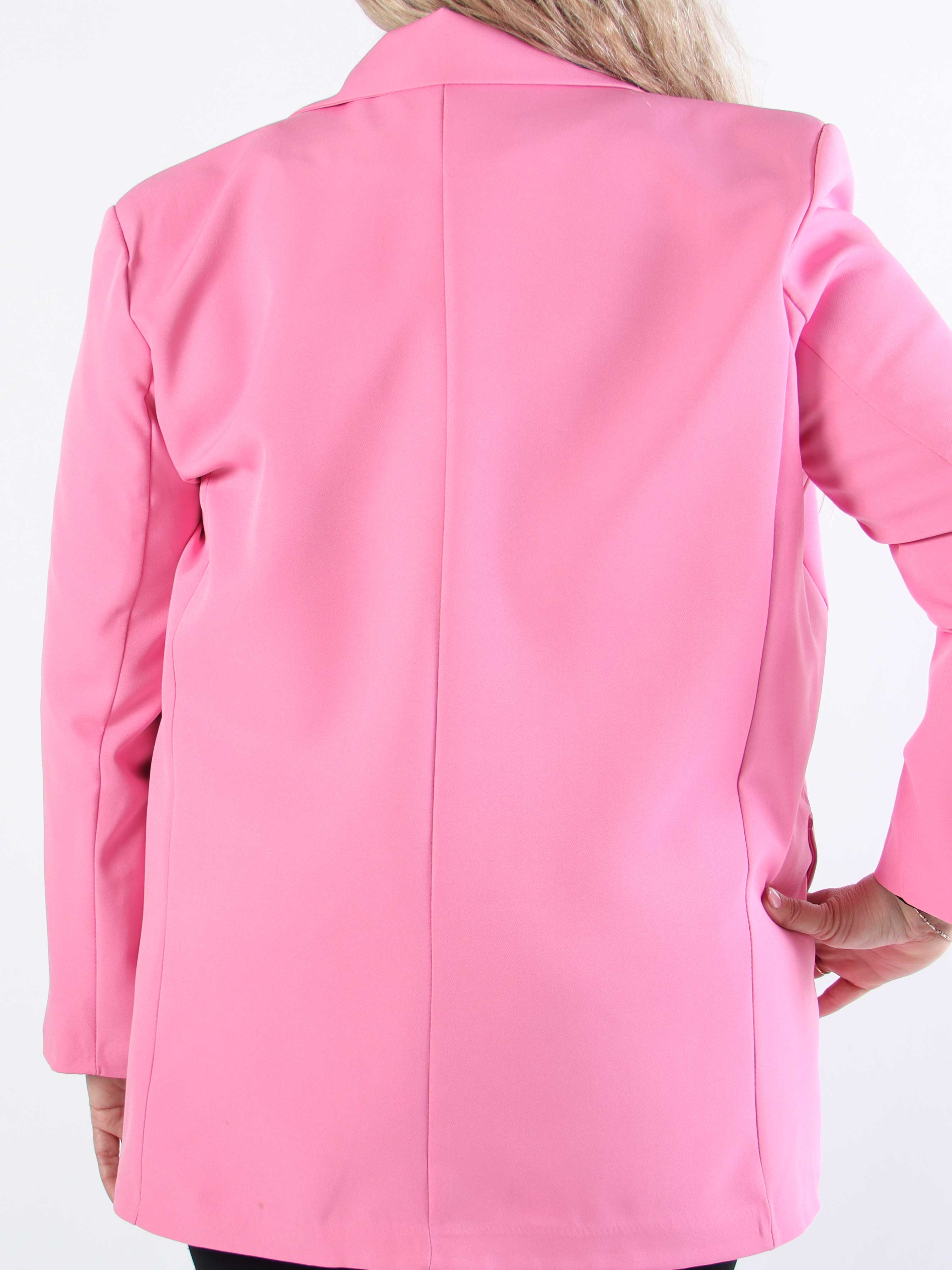 Kaisa - Farvet stilren blazer med knapper